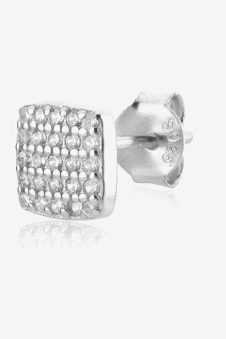 925 Sterling Silver Zircon Stud Earrings Trendsi