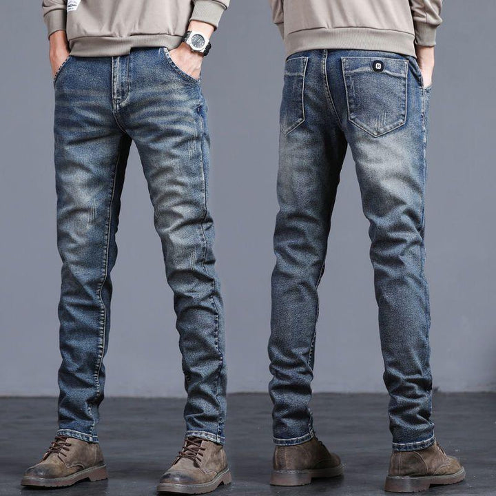 Men's Jeans Washed Slim Straight Stretch - Super Amazing Store