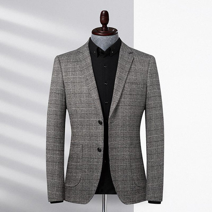 Plaid Suit Men Stretch Casual Slim Fit - Super Amazing Store