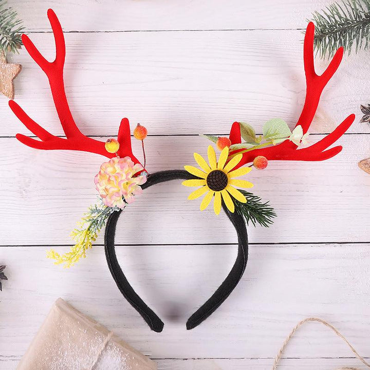 Christmas Flower Antler Hairband Female - Super Amazing Store