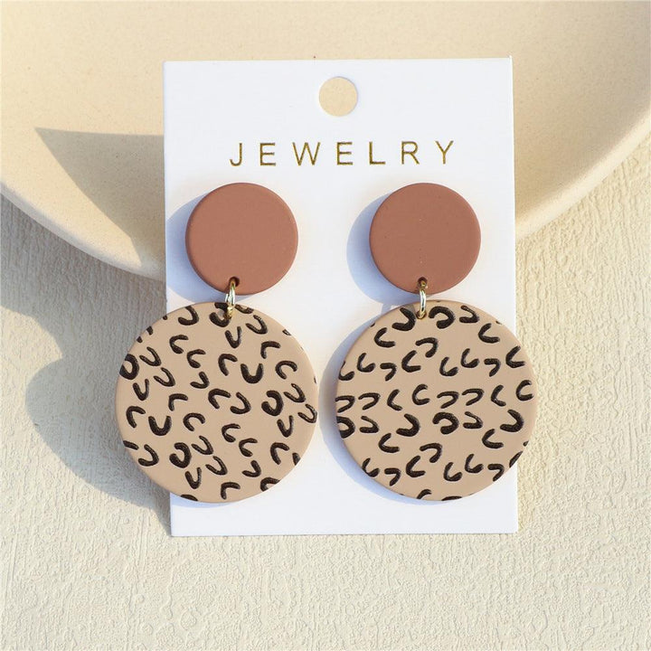 Clay Textured Round Acrylic Earrings - Super Amazing Store