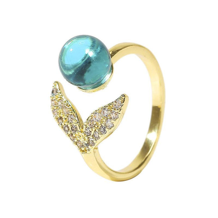 Creative Fashion Simple Ocean Beads Mermaid Tail Ring - Super Amazing Store