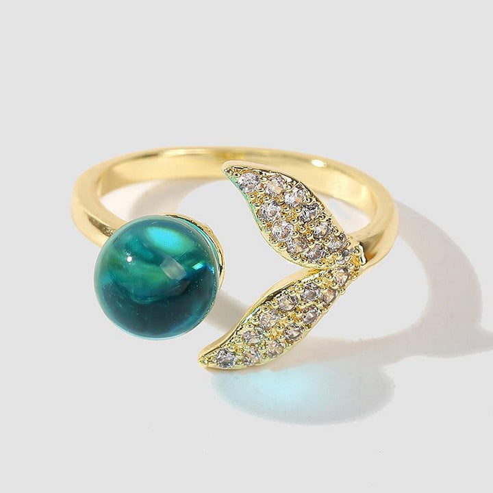 Creative Fashion Simple Ocean Beads Mermaid Tail Ring - Super Amazing Store