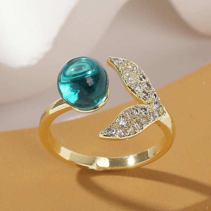 Creative Fashion Simple Ocean Beads Mermaid Tail Ring - Super Amazing Store