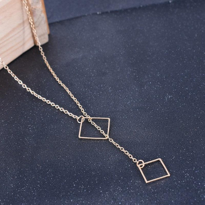 Creative Retro Simple Geometric Square Necklace - Super Amazing Store