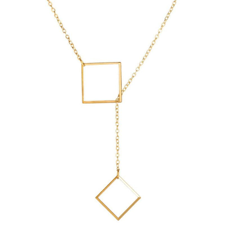 Creative Retro Simple Geometric Square Necklace - Super Amazing Store