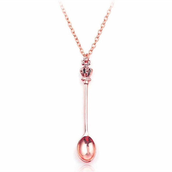 Crown Mini Tea Spoon Classical Royal Snuff Necklace - Super Amazing Store