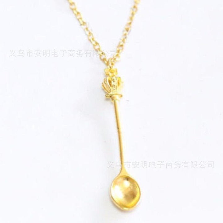 Crown Mini Tea Spoon Classical Royal Snuff Necklace - Super Amazing Store