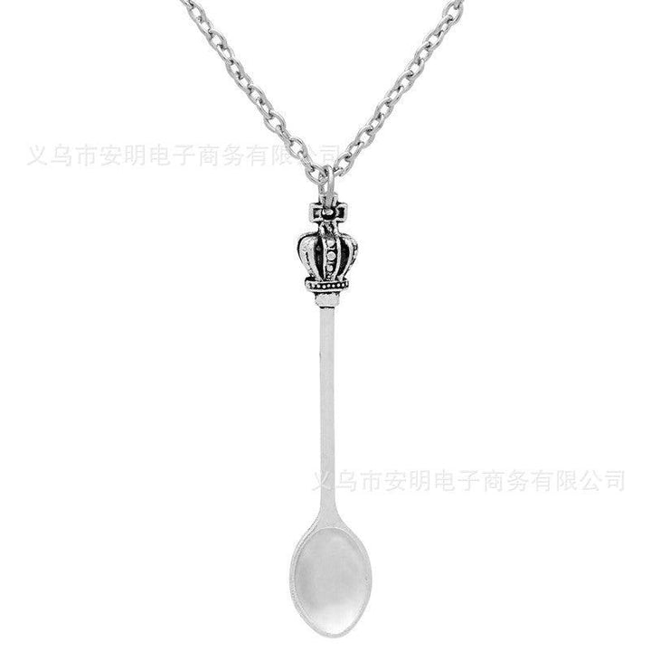 Crown Mini Tea Spoon Classical Royal Snuff Necklace - Super Amazing Store