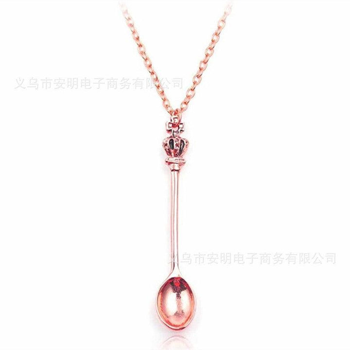 Crown Mini Tea Spoon Classical Royal Snuff Necklace - Super Amazing Store