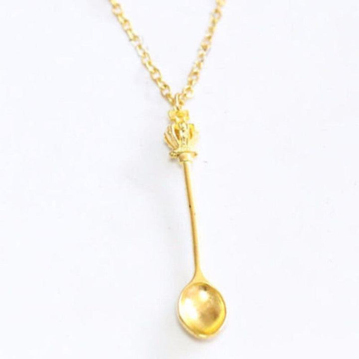 Crown Mini Tea Spoon Classical Royal Snuff Necklace - Super Amazing Store