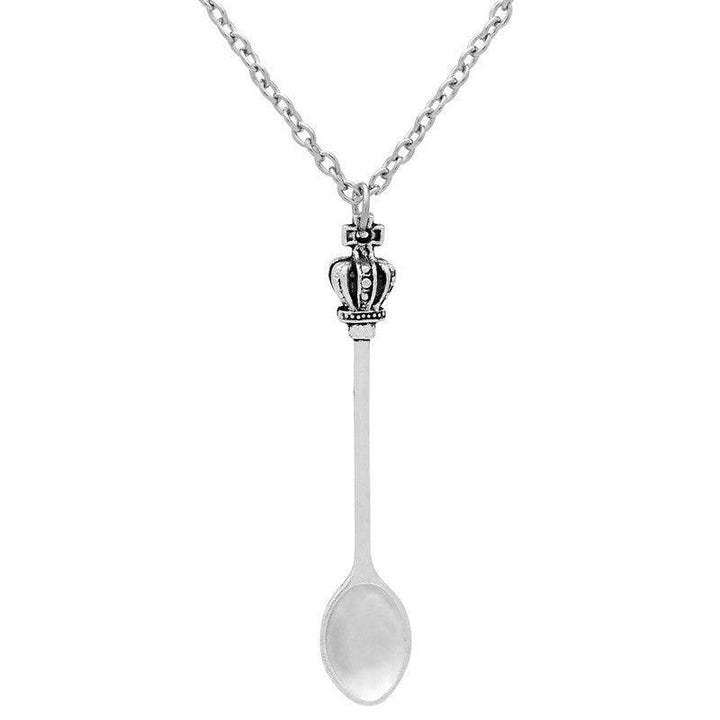 Crown Mini Tea Spoon Classical Royal Snuff Necklace - Super Amazing Store