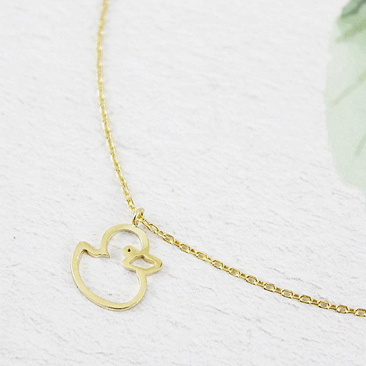 Cute Hollow Little Duck Sweet All-matching Animal X Necklace Pendant - Super Amazing Store