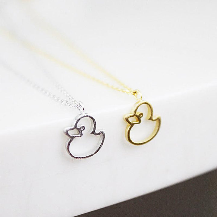 Cute Hollow Little Duck Sweet All-matching Animal X Necklace Pendant - Super Amazing Store