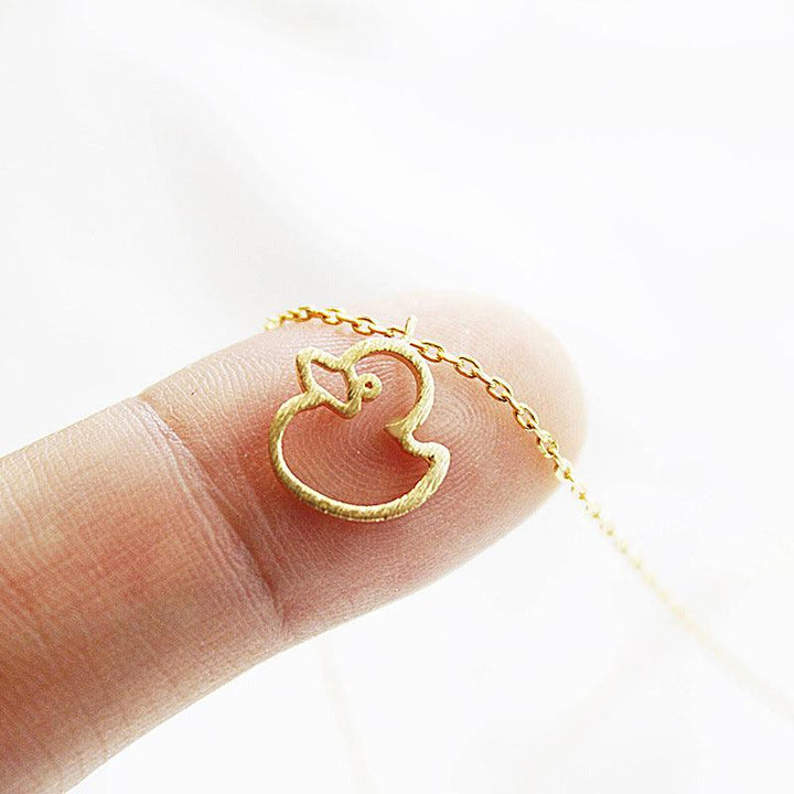 Cute Hollow Little Duck Sweet All-matching Animal X Necklace Pendant - Super Amazing Store