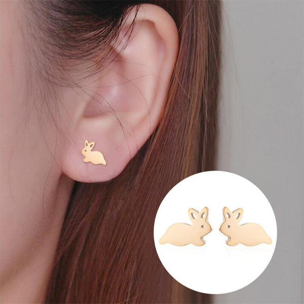 Cute Rabbit Stainless Steel Studs - Super Amazing Store