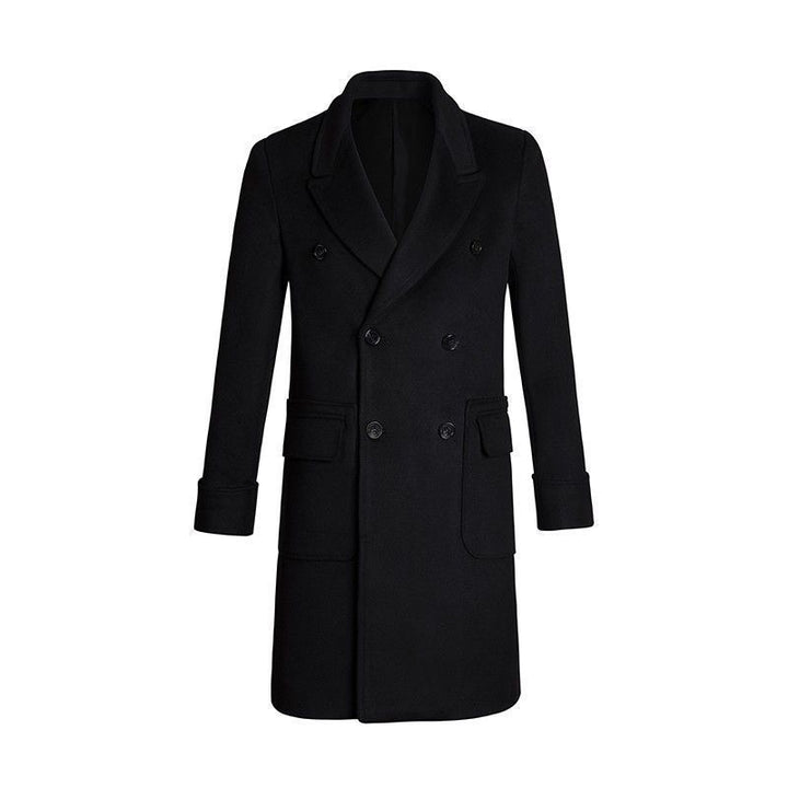 European and American Men's British Mid Length Coat Q2