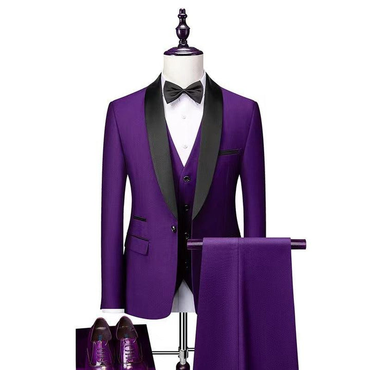 Men 3 Pieces Suit Set Men Wedding Suits Groom Tuxedos - Super Amazing Store