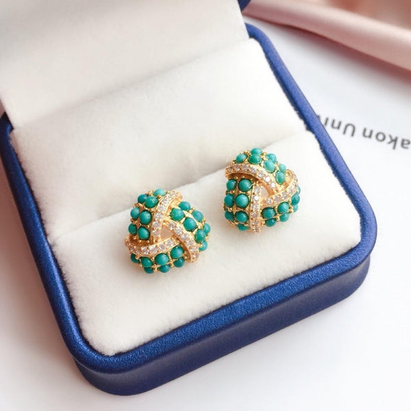 Hubei Turquoise Design Sense Female Explosive Stud Earrings - Super Amazing Store