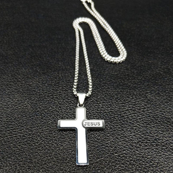 Popular Titanium Steel Cross Pendant Snake Bones Chain Necklace - Super Amazing Store