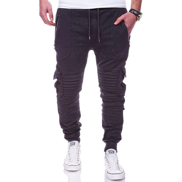 Sports Pants Striped Pleated Casual Men - Super Amazing Store