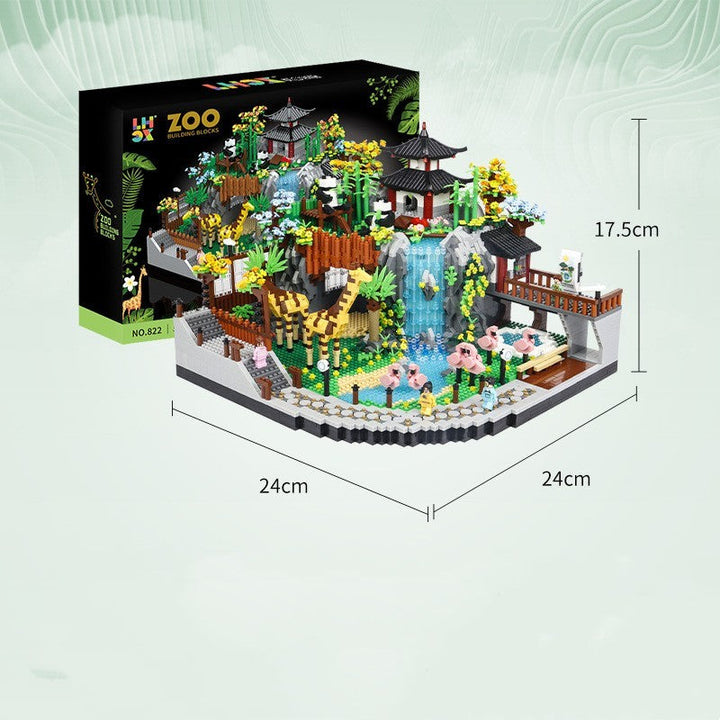 Building Series 822 Zoo Adult Assembled Building Ornaments Building Blocks Super Amazing Store