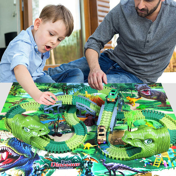 Children's Electric Assembled Track Racing Simulation Animal Tyrannosaurus Dinosaur Toy Puzzle Boy Gift Super Amazing Store