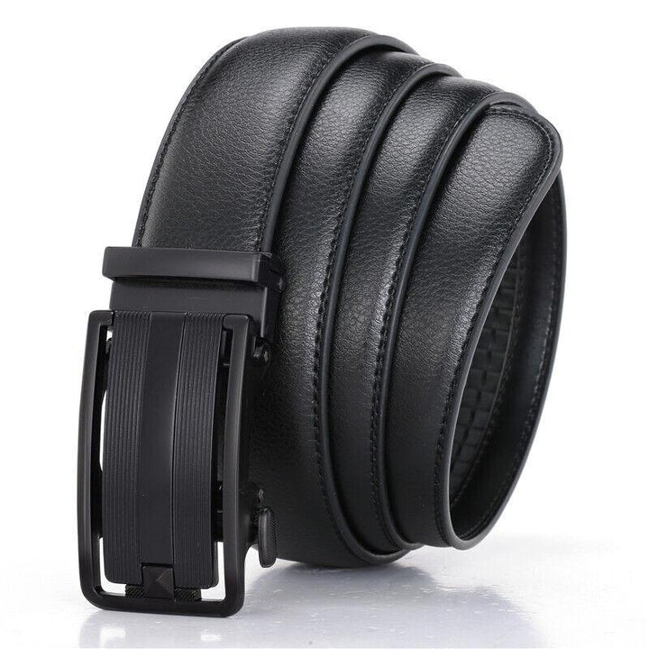 Microfiber Leather Mens Ratchet Belt Belts For Men Adjustable Automatic Buckle - Super Amazing Store