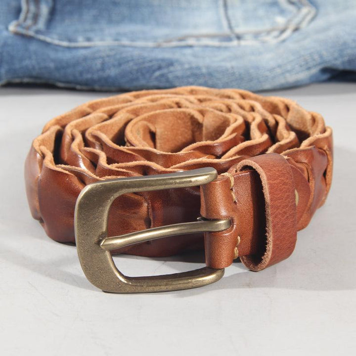 Leather Personality First Layer Cowhide Men's Belt - Super Amazing Store