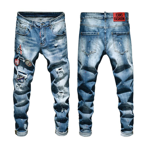 Cross-border New Men's Jeans Quality Trendy Brand Stretch Pants Jeans Men - Super Amazing Store