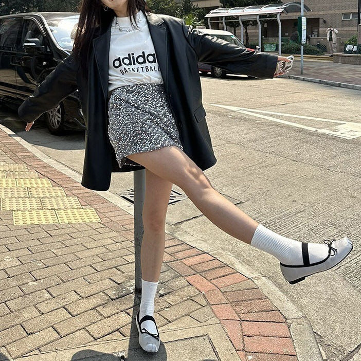 Retro Black Loose Hong Kong Style Fashionable Jacket Super Amazing Store