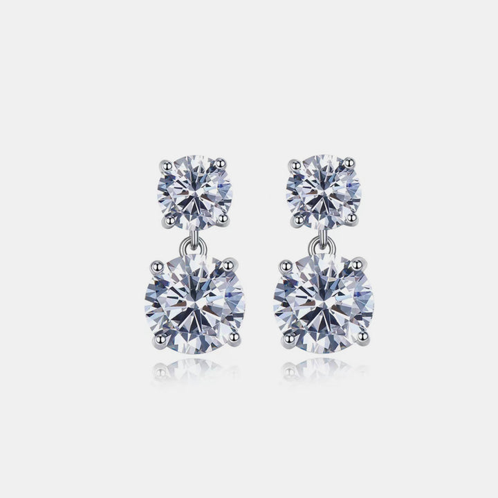 10 Carat Moissanite 925 Sterling Silver Earrings Trendsi