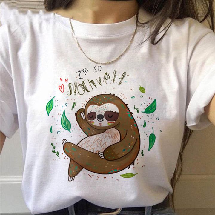 Sloth Kawaii Printed Women T-shirts - Super Amazing Store