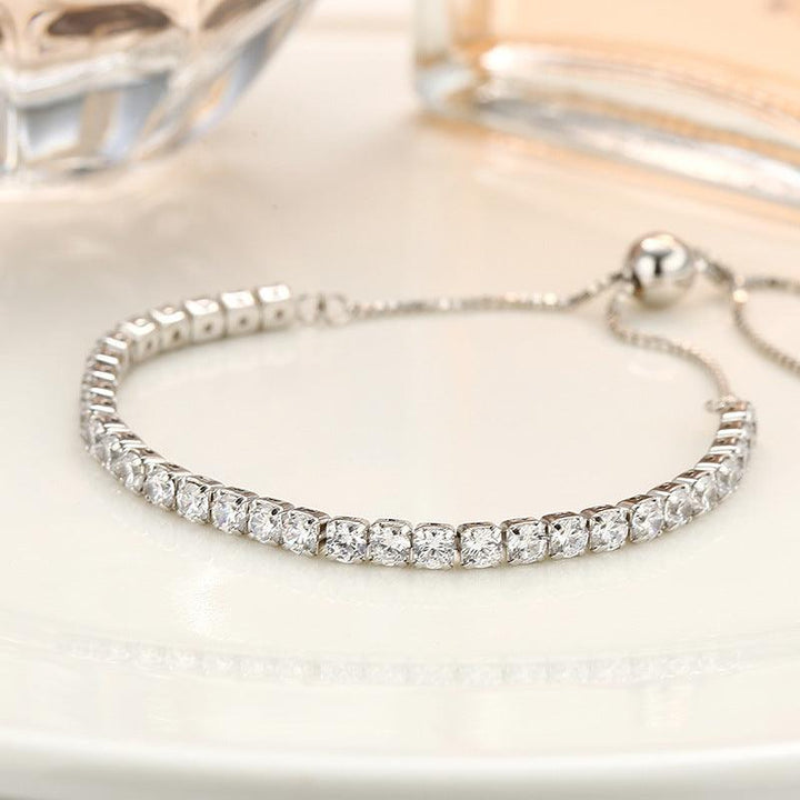 Sterling Silver Full Diamond Crystal Bracelet - Super Amazing Store