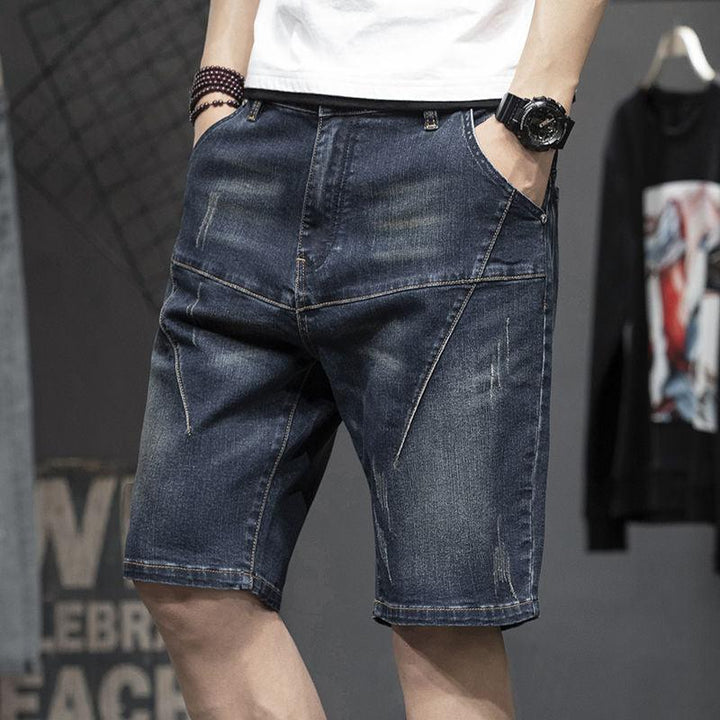 Thin Stretch Fat Five-point Denim Shorts Men - Super Amazing Store