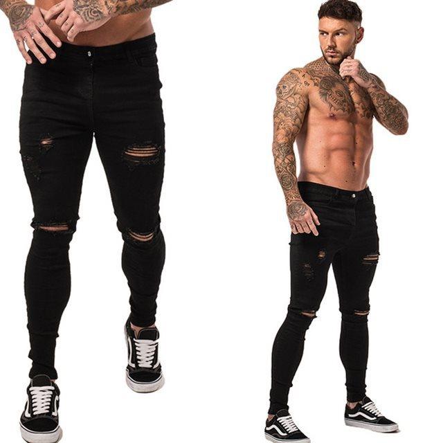 Patchwork Pants Jeans Men's Fit - Super Amazing Store