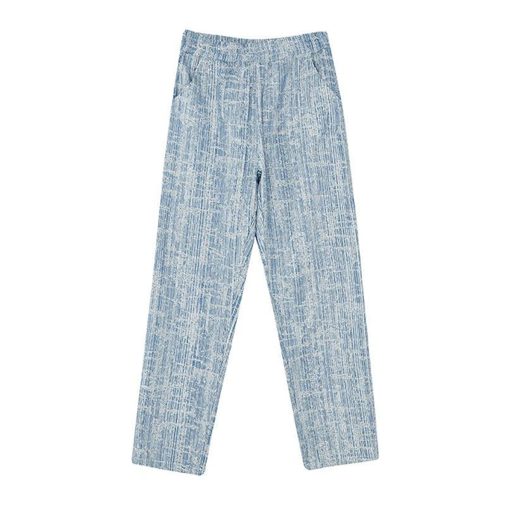 Ins Texture Sense Jacquard Old Loose Jeans Men - Super Amazing Store