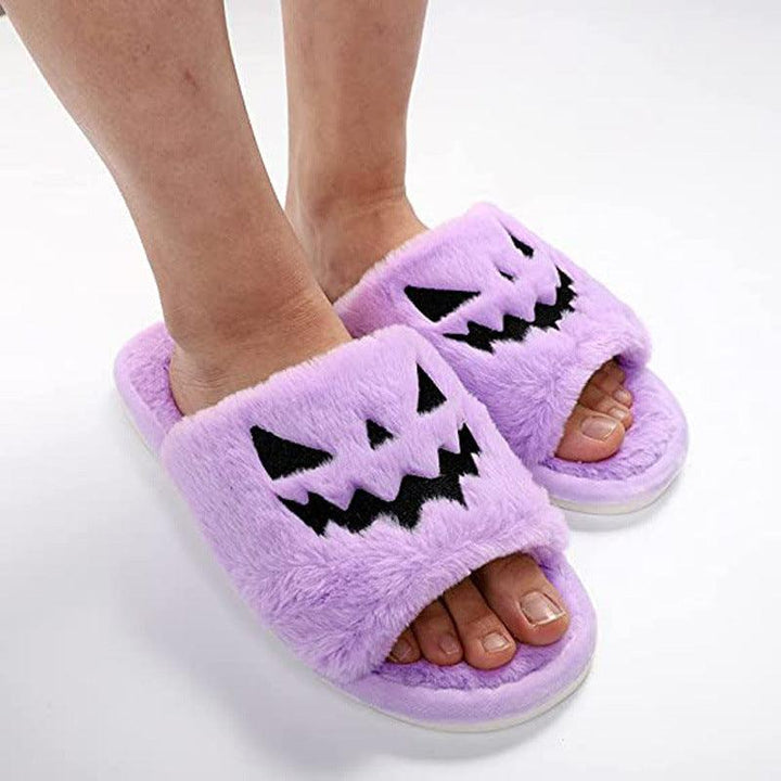 Halloween Shoes Winter Cute Warm Home Slippers Women - Super Amazing Store