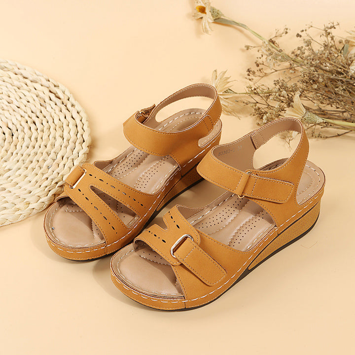 Wedge Sandals Summer Velcro Platform Shoes Women Q2