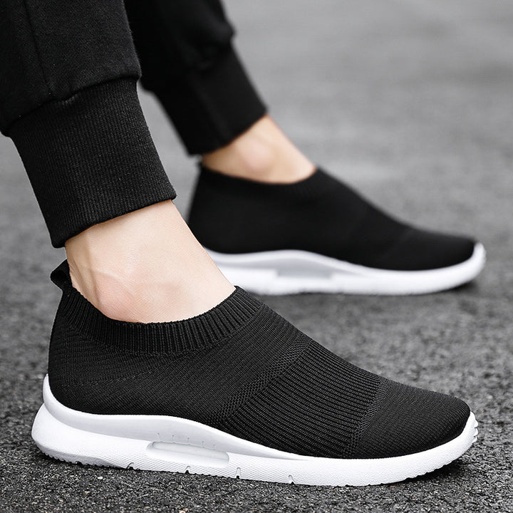 Flying Knit Sneakers Men's Mesh White Shoes Black Casual Sneakers - Super Amazing Store