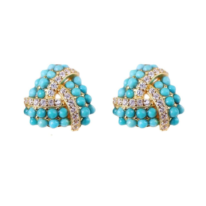 Hubei Turquoise Design Sense Female Explosive Stud Earrings - Super Amazing Store