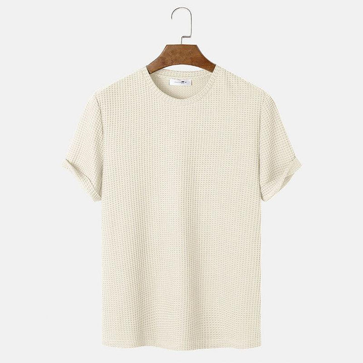 Men Summer Solid Color Round Neck Basic T-Shirts - Super Amazing Store