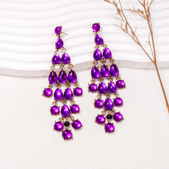 Alloy & Rhinestone Teardrop Earrings Trendsi