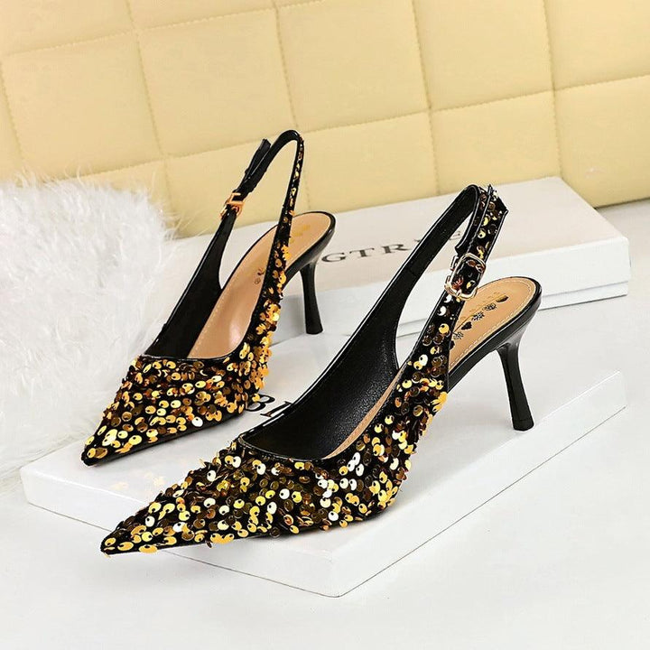High Heels Women's Shallow Mouth Pointed-toe Hollowed-Super Amazing Store