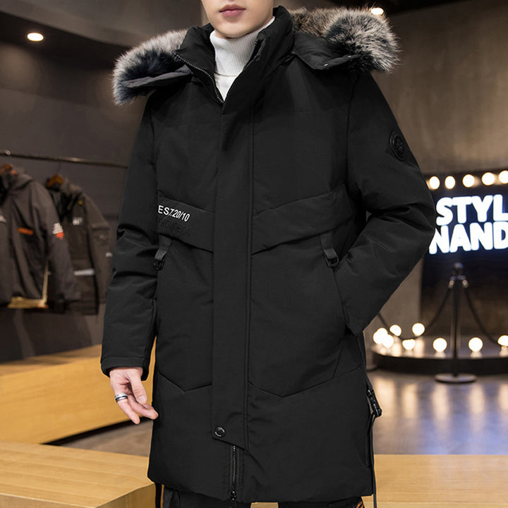 Down Jacket Long Thickened Warm Coat For Men Q2