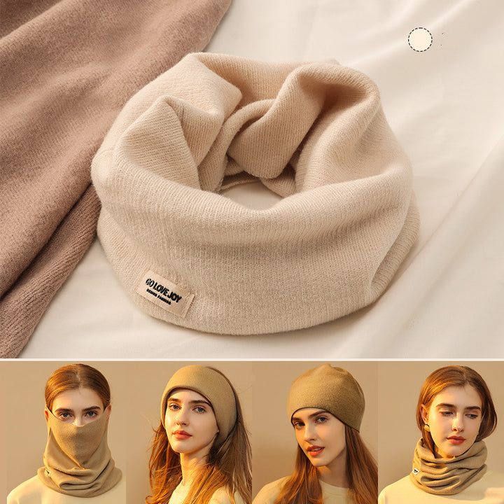 4 In 1 Face Mask Winter Faux Cashmere Scarf Headscarf Ins Fashion Hat - Super Amazing Store