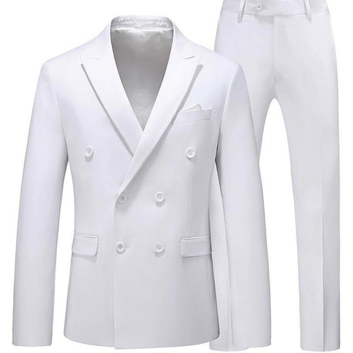 Men 2 Pieces Slim Fit Casual Tuxedo Suit Male Suits Set - Super Amazing Store