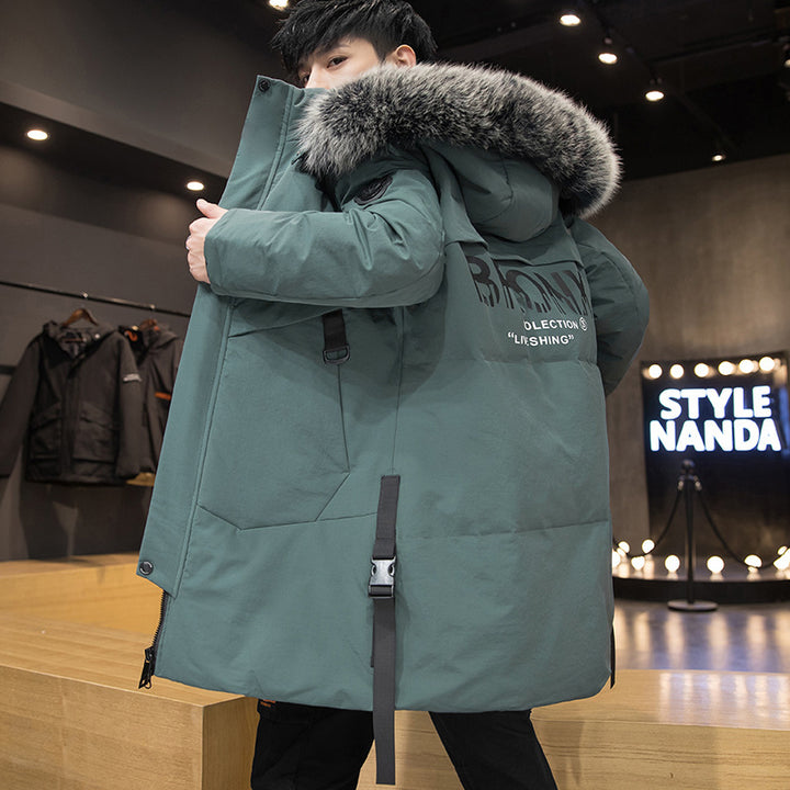 Down Jacket Long Thickened Warm Coat For Men Q2