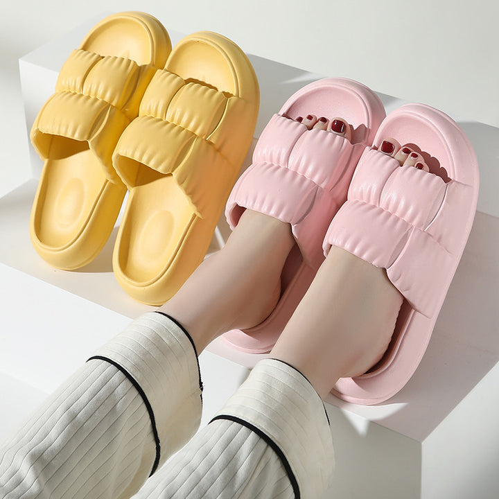 Women Home Shoes Bathroom Slippers Soft Sole Slides Summer Beach Shoes Q2