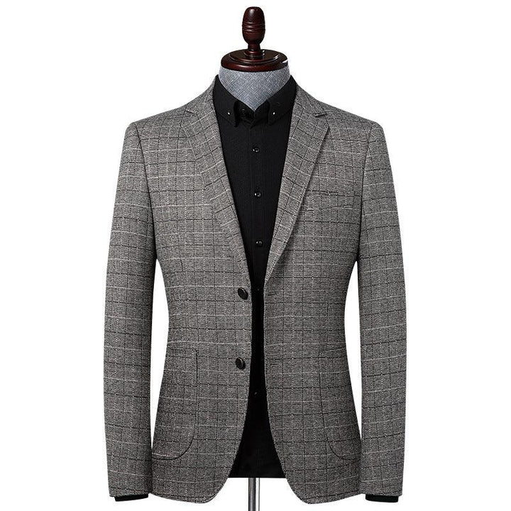 Plaid Suit Men Stretch Casual Slim Fit - Super Amazing Store